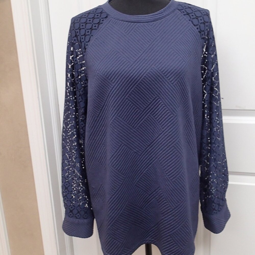 Automet Navy Blue Womens Shirt Size XL